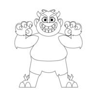 This cartoon character is unique and stands out from the rest because it has special abilities that set it apart. Childrens coloring page. vector