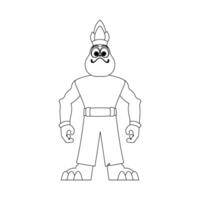 This cartoon character is special and cool because it can do things that nobody else can. Childrens coloring page. vector