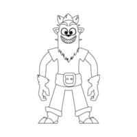 This cartoon character is special and amazing because it can do things no one else can do. Childrens coloring page. vector