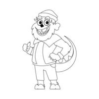 This cartoon character is special and amazing because it can do things that no one else can do. Childrens coloring page. vector