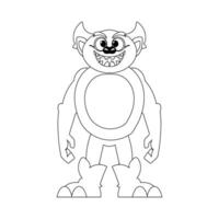 This character in the cartoon stands out because it is not like the others and has special talents. Childrens coloring page. vector