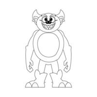 This character in the cartoon stands out because it is not like the others and has special talents. Childrens coloring page. vector