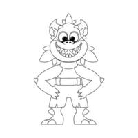 This cartoon character is unique and special because it can do things that nobody else can do. Childrens coloring page. vector
