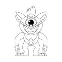 This cartoon character is special and different from others because it can do things that nobody else can do. Childrens coloring page. vector