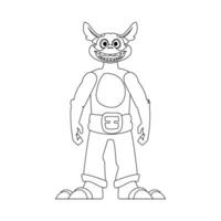 This cartoon character is special and amazing because it can do things that nobody else can do. Childrens coloring page. vector