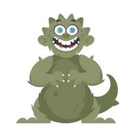 This creature is amusing and does surprising things. Cartoon style. vector