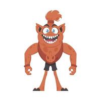 This is a funny and fun orange creature. Cartoon style. vector