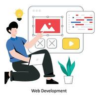 Web Development Flat Style Design Vector illustration. Stock illustration