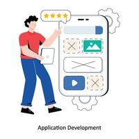 Application development Flat Style Design Vector illustration. Stock illustration