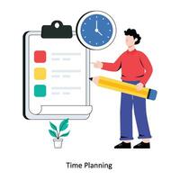 Time Planning flat style design vector illustration. stock illustration