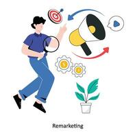 Remarketing Flat Style Design Vector illustration. Stock illustration