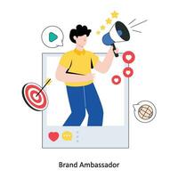 Brand Ambassador Flat Style Design Vector illustration. Stock illustration