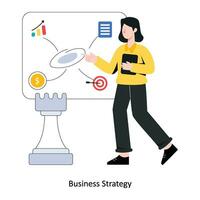 ilustración de vector de diseño de estilo plano de estrategia empresarial. ilustración de stock