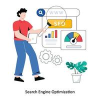 Search Engine Optimization Flat Style Design Vector illustration. Stock illustration