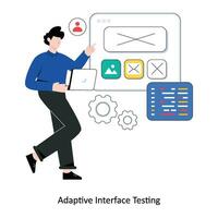 Adaptive Interface Testing Flat Style Design Vector illustration. Stock illustration