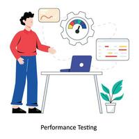 Performance Testing Flat Style Design Vector illustration. Stock illustration