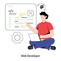 Web Developer Flat Style Design Vector illustration. Stock illustration