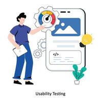 Usability testing  Flat Style Design Vector illustration. Stock illustration