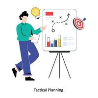 táctico planificación plano estilo diseño vector ilustración. valores ilustración