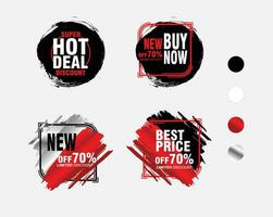 hot deal sale banner and tag set vector illustration