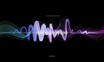 sound wave voice audio vector illustration