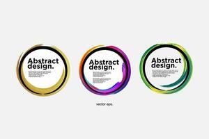 abstract design circle Brush vector set