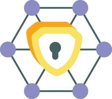 network security flat icon color design style vector