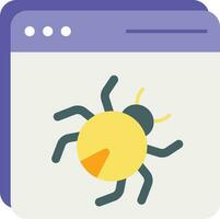 web bug flat icon color design style vector