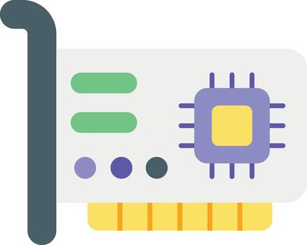 interface card flat icon color design style vector