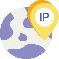 global ip adress flat icon color design style vector