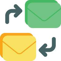 mail transfer flat icon color design style vector