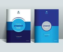 Proposal Catalog Cover Design Template adept for multipurpose Projects vector