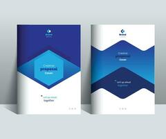 Proposal Catalog Cover Design Template adept for multipurpose Projects vector