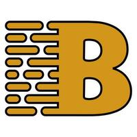 Letter b logo fast speed move, letter b fast symbol vector