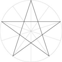 Correct form shape template geometric shape pentagram five pointed star vector