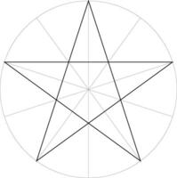 Correct form shape template geometric shape pentagram five pointed star vector