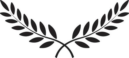 Olive branch, Laurel wreath winner award symbol, sign victory wealth vector