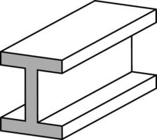 Steel cections icon profiles plates tubes dimensions properties, technical specifications vector