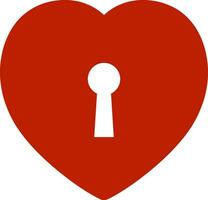 Heart keyhole symbol finding partner who will able find key vector