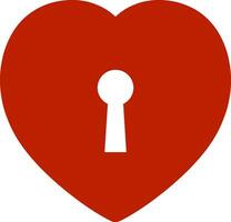 Heart keyhole symbol finding partner who will able find key vector