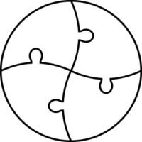 Template infographics circle divided sectors, puzzle elements round puzzles infographics vector