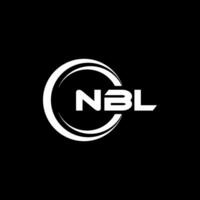 nbl logo diseño, inspiración para un único identidad. moderno elegancia y creativo diseño. filigrana tu éxito con el sorprendentes esta logo. vector