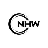 nhw logo diseño, inspiración para un único identidad. moderno elegancia y creativo diseño. filigrana tu éxito con el sorprendentes esta logo. vector