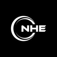 NHE Logo Design, Inspiration for a Unique Identity. Modern Elegance and Creative Design. Watermark Your Success with the Striking this Logo. vector