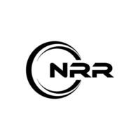 nrr logo diseño, inspiración para un único identidad. moderno elegancia y creativo diseño. filigrana tu éxito con el sorprendentes esta logo. vector