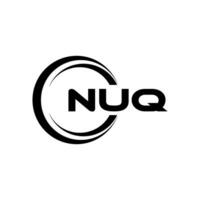 nuq logo diseño, inspiración para un único identidad. moderno elegancia y creativo diseño. filigrana tu éxito con el sorprendentes esta logo. vector