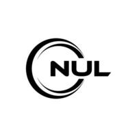 NUL Logo Design, Inspiration for a Unique Identity. Modern Elegance and Creative Design. Watermark Your Success with the Striking this Logo. vector