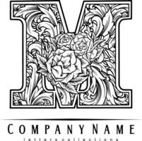 Classic elegant majestic lettering M monogram Illustration monochrome vector illustrations for your work logo, merchandise t-shirt, stickers and label designs, poster, greeting cards advertising
