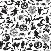 vector happy halloween vector design element set isolated on a white background