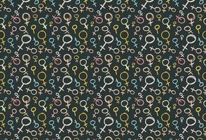 Female symbol outline seamless pattern element vector for background. Modern and stylish shape texture. Fit for banner, backdrop, poster, fabrique, cover. Vector Eps 10